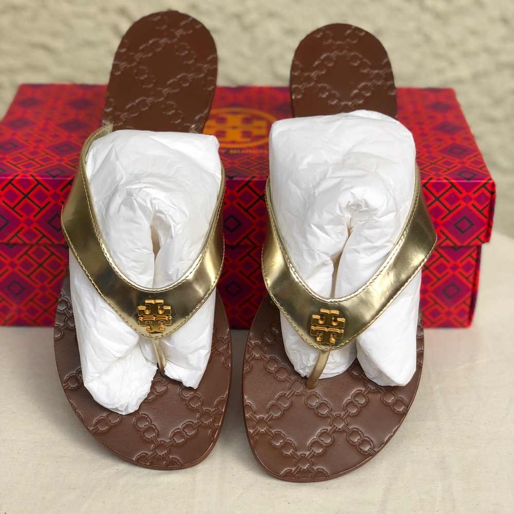 Tory Burch leather Monroe thong sandals size 9.5